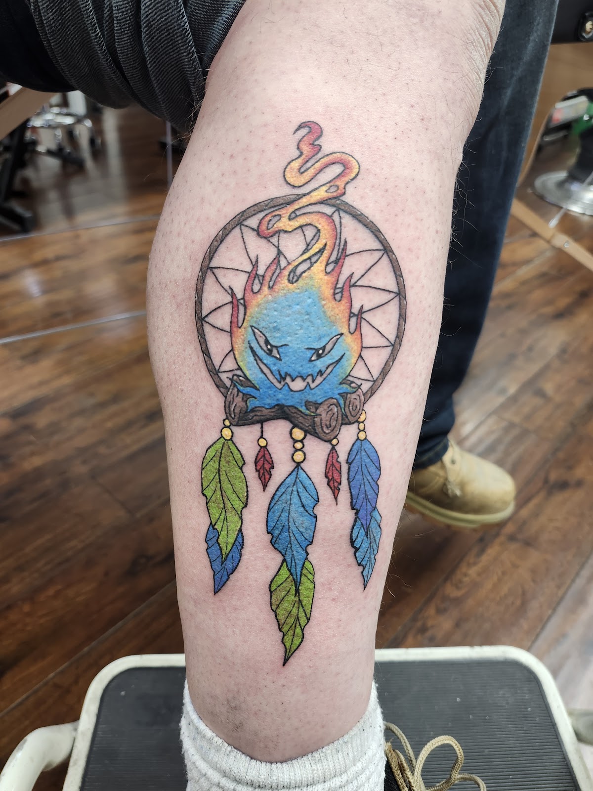Color illustrative tattoo by Coffin City Tattoo